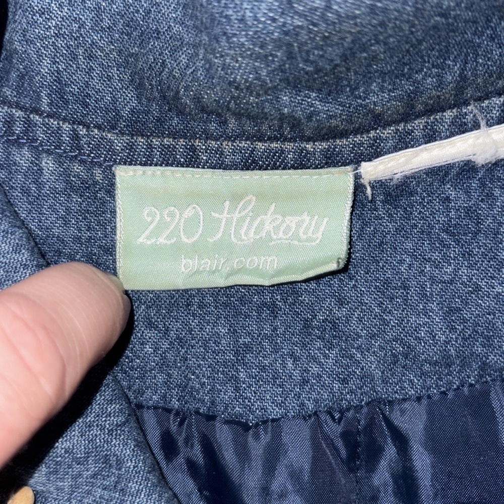 Vintage  90s 220 Hickory Southwestern Denim Coat woman’s oversized large - Picture 4 of 7